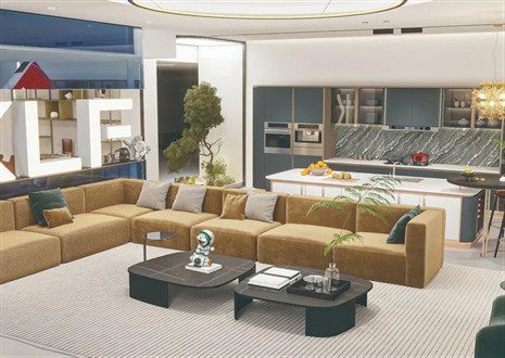 HIMALAYA居住空间设计奖丨易构易设计&星空(中国)xingkong：客餐厨一体化空间-无界之居